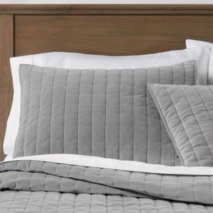 NWT Threshold Velvet Shams Standard Gray